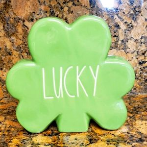 Rae Dunn Lucky Four Leaf Clover